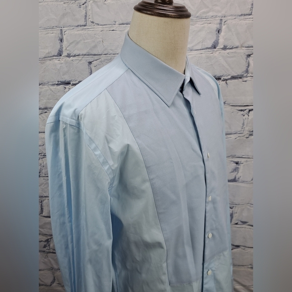 Burberry Men's Dress Shirt Formal Gatsby Blue Classic Fit Large 16 x 34 / 41 EU - Picture 8 of 16